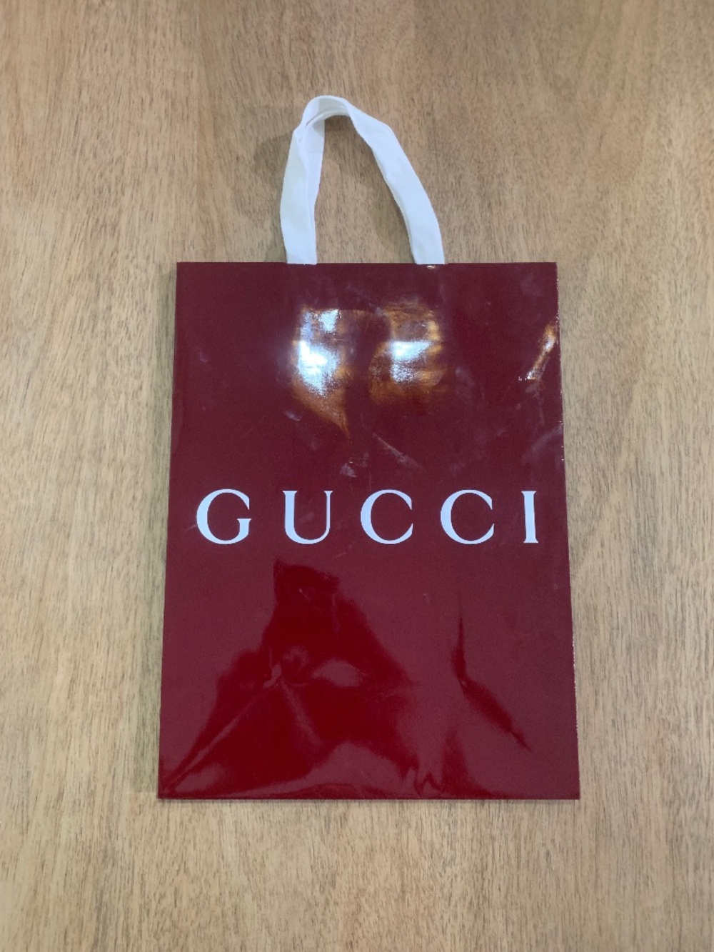 Gucci Shopping Burgundy Gift Bag 9x10x4